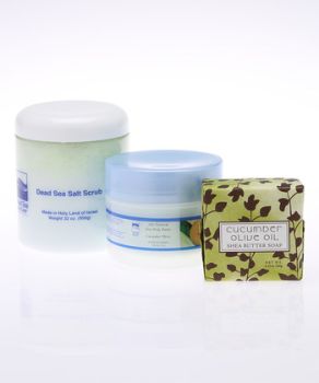 Bath Gift Set - Cucumber Melon - Dead Sea Spa - 3-Piece Set