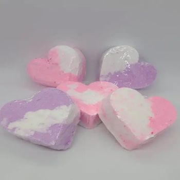 Bath Bombs - Large Fizzy Hearts - Sassy Bubbles - 4.0 oz.