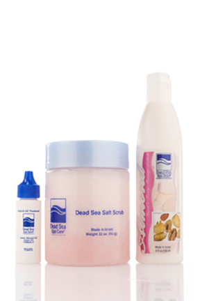 Bath Gift Set - 32 oz. Salt Scrub & Lotion - Dead Sea Spa Care