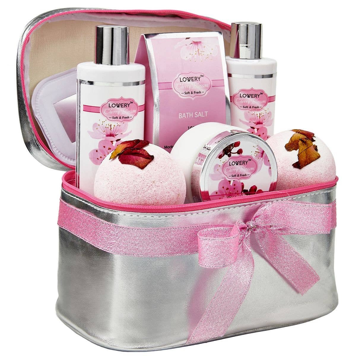 Spa Gift Set - Cherry Blossom - Lovery Skincare - 8-Piece