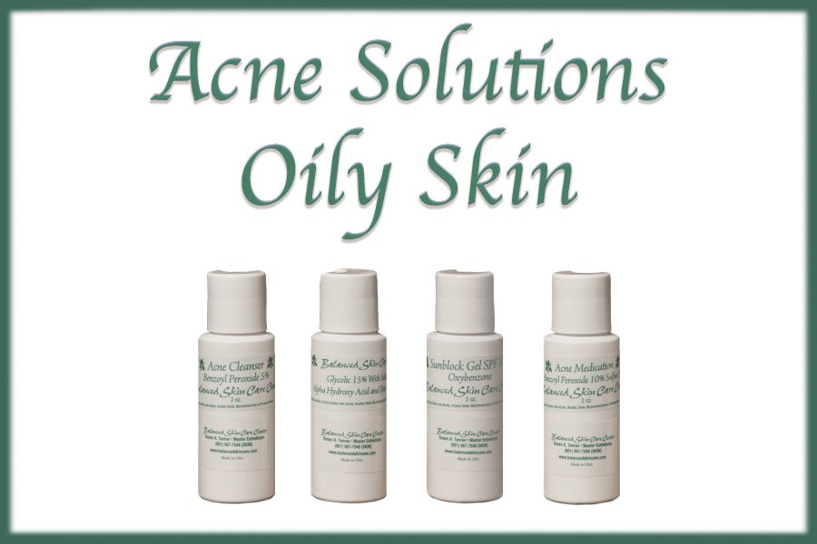 Acne Treatment - Oily Skin - Balanced Skincare - 4-Pc