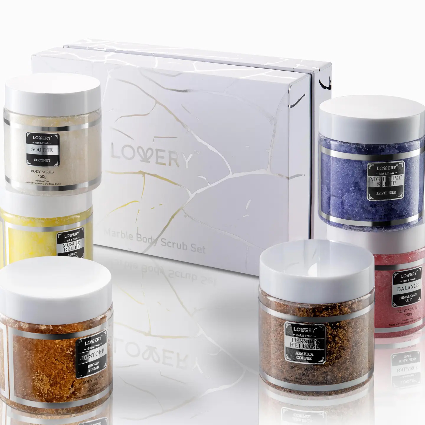 Salt Scrubs - Skin & Body Wellness - Lovery Skincare - 6-Piece
