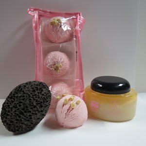 Gift Set - Bath Bombs + 10 oz. Salt Scrub - Dead Sea Spa - 5-PC