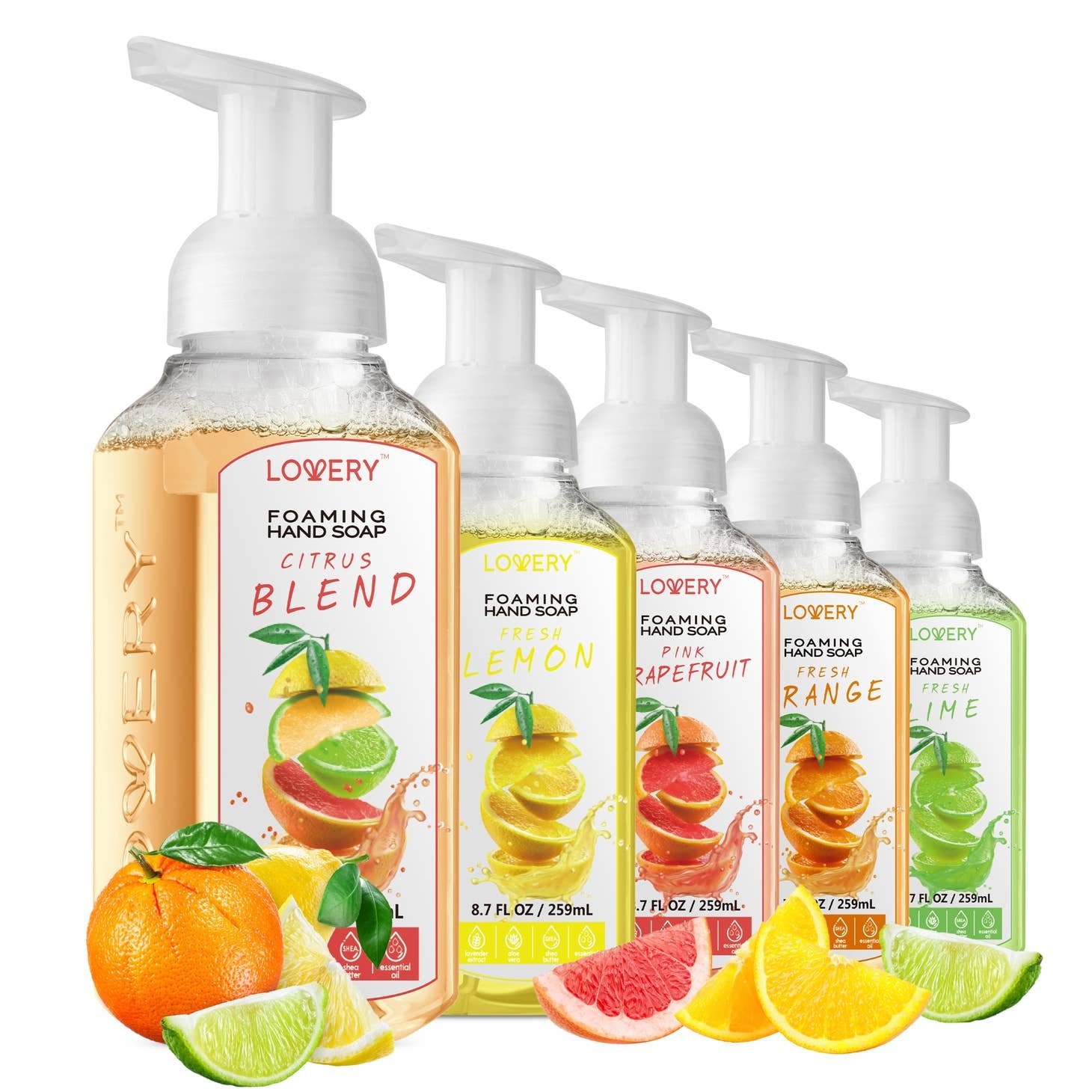 Hand Soaps - Fresh Citrus - Lovery Skincare -  Two 5-Packs