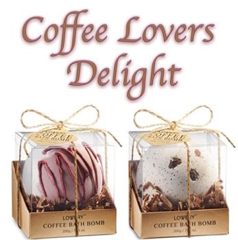 Bath Bombs - Sweet Cream Coffee Bean - Lovery Skincare - 2-Pk