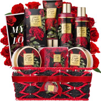 Spa Gift Set - Exotic Rose - Lovery Skincare - 13-piece