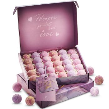 Bath Bombs - Floral & Peppermint - Lovery Skincare - 32-piece