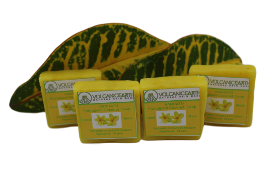 Coconut Soaps - Plumeria Flower - Volcanic Earth - 4-Pack