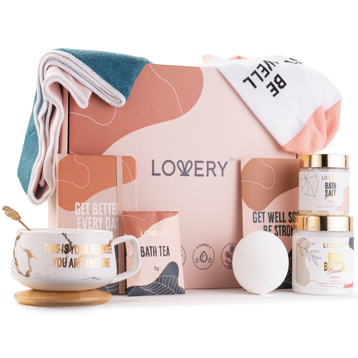 Care Package - Get Well Soon - Lovery Skincare - 12-Piece
