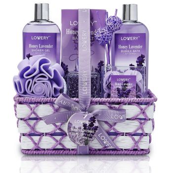 Spa Gift Set - Honey Lavender - Lovery Skincare - 14-Piece