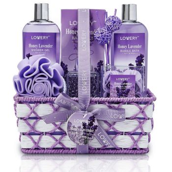 Spa Gift Set - Honey-Lavender - Lovery Skincare - 14-Piece