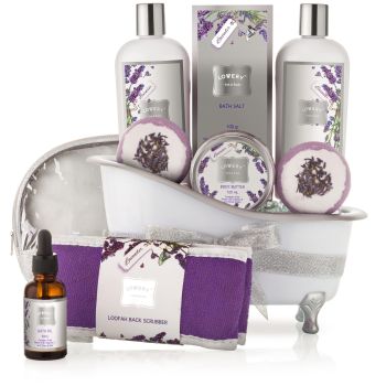 Spa Gift Set - Lavender & Jasmine - Lovery Skincare - 11-Piece