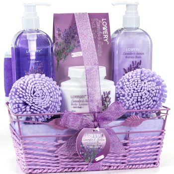 Spa Gift Set - Lavender & Jasmine - Lovery Skincare - 9-Piece