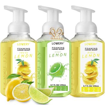 Hand Soaps - Lemon/Lime/Basil - Lovery Skincare - Two 3-Packs