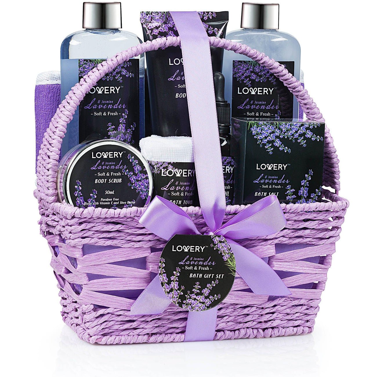 Spa Gift Set - Lavender & Jasmine - Lovery Skincare - 10-piece