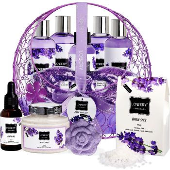 Spa Gift Set - Soothing Lavender - Lovery Skincare - 13-Piece
