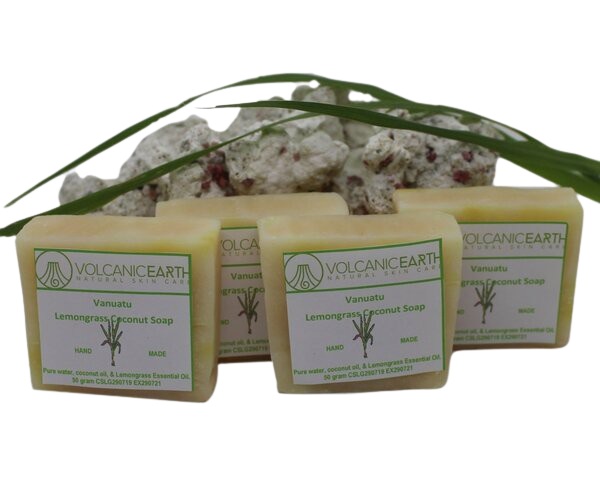 Coconut Soap - Lemongrass - Volcanic Earth - 4-Pack