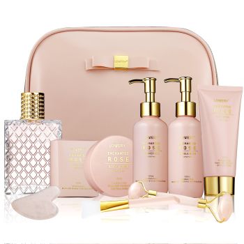Spa Gift Set - Enchanted Rose - Lovery Skincare - 10-pc