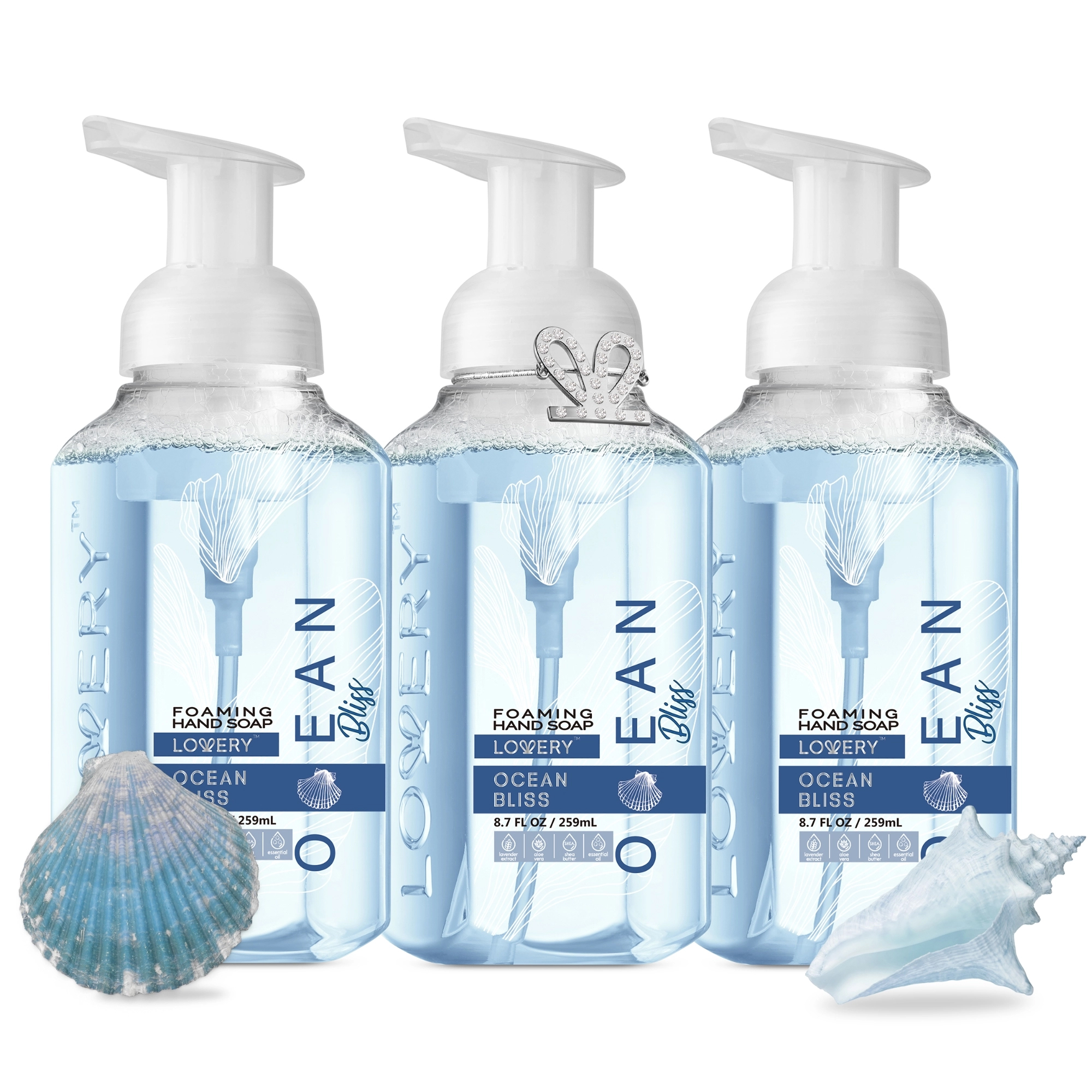 Hand Soaps - Ocean Bliss - Lovery Skincare - Two 3-Packs
