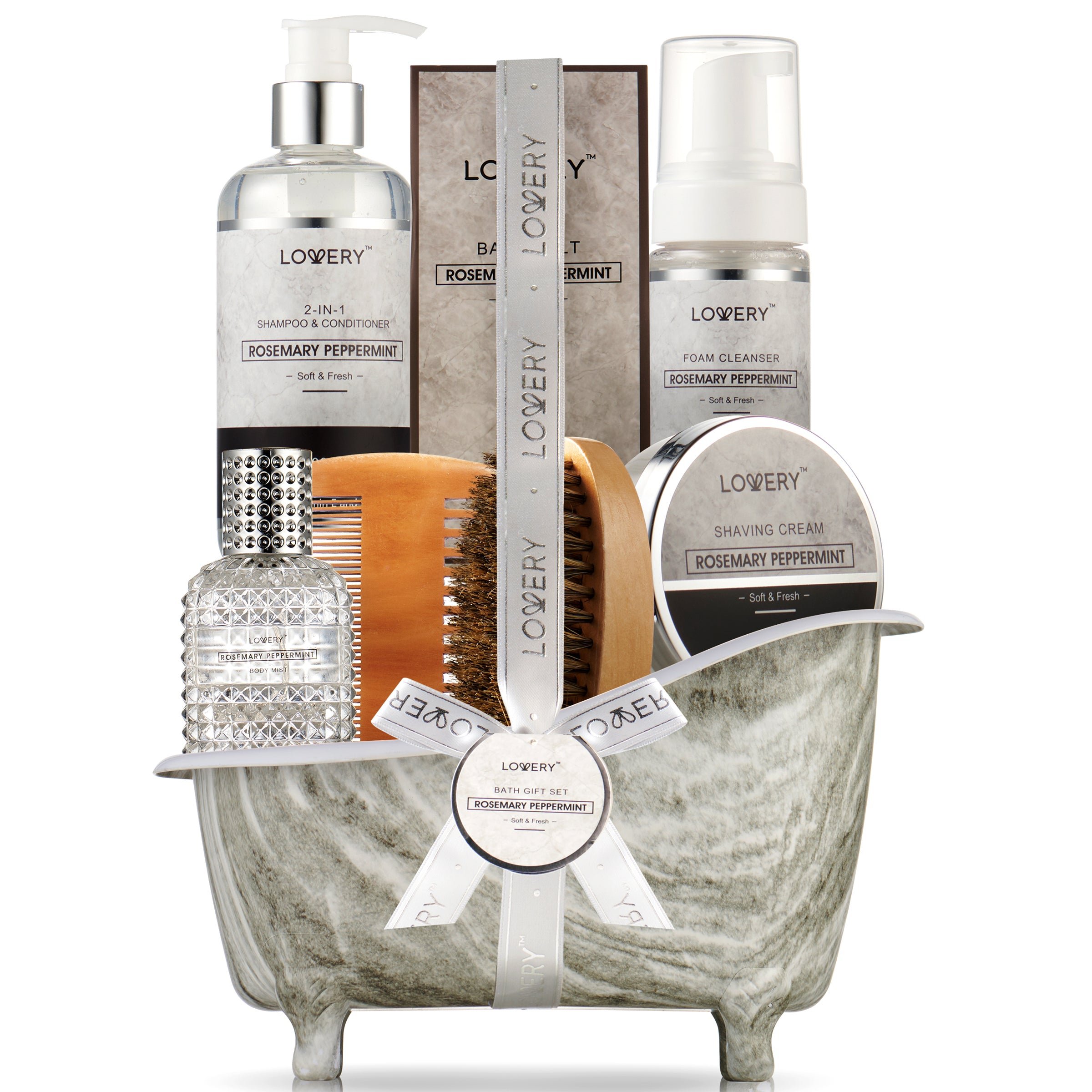 Gift Set for Men - Rosemary-Mint - Lovery Skincare - 9-Piece