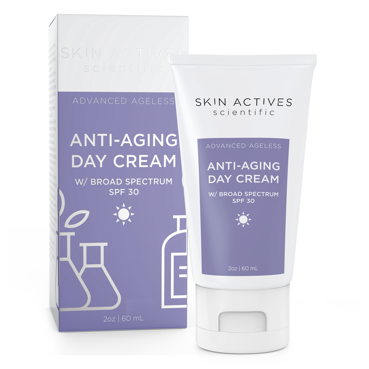 Anti-Aging Cream - UVA/UVB Defense - Skin Actives - 2.0 oz.