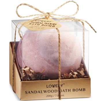 Bath Bomb - Calming Sandalwood - Lovery Skincare - 7.05 oz.