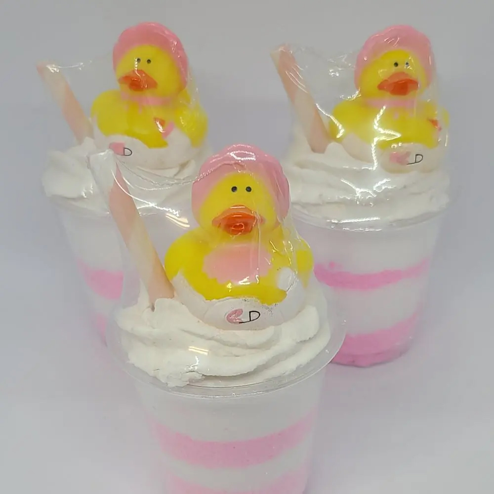 Bubble Baths - Baby Girl Shower Duckies - Sassy Bubbles - 3-Pk