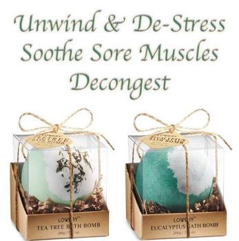 Bath Bombs - Tea Tree & Eucalyptus - Lovery Skincare - 4-Pack