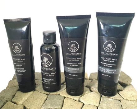 Skincare for Men - Everyday Essentials - Volcanic Earth - 4 Piece