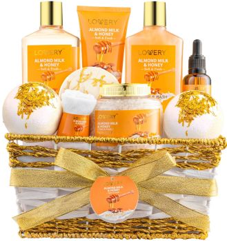 Spa Gift Set - Almond Milk & Honey - Lovery Skincare - 10-Piece