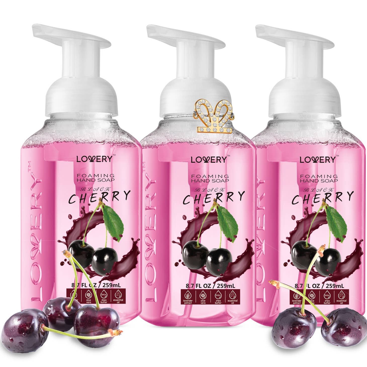 Hand Soaps - Black Cherry - Lovery Skincare - Two 3-Packs