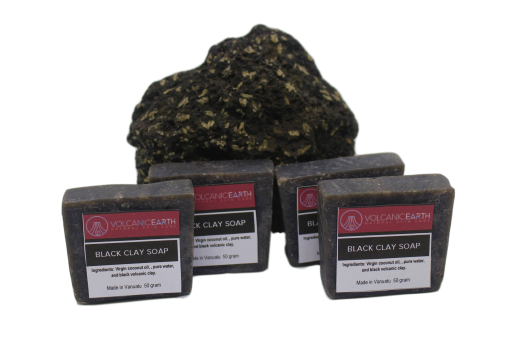 Coconut Soaps - Black Clay - Volcanic Earth - 4-Pack