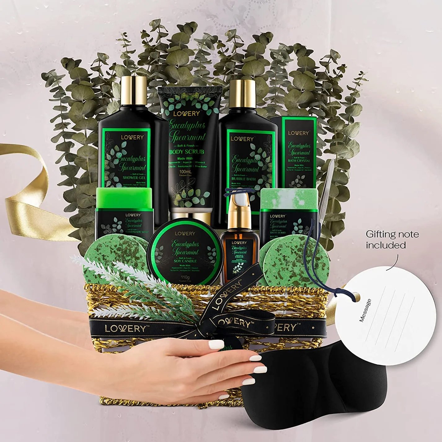 Spa Gift Set - Eucalyptus Spearmint - Lovery Skincare - 17-Piece