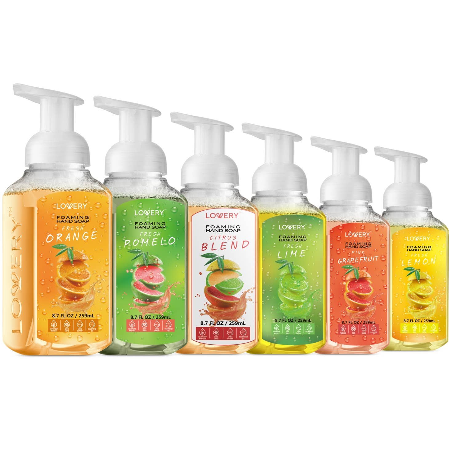 Hand Soaps - Fresh Citrus - Lovery Skincare - 6-Pack