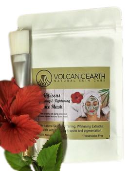 Hibiscus Mask (w/ Brush) - Skin Brightening - Volcanic Earth