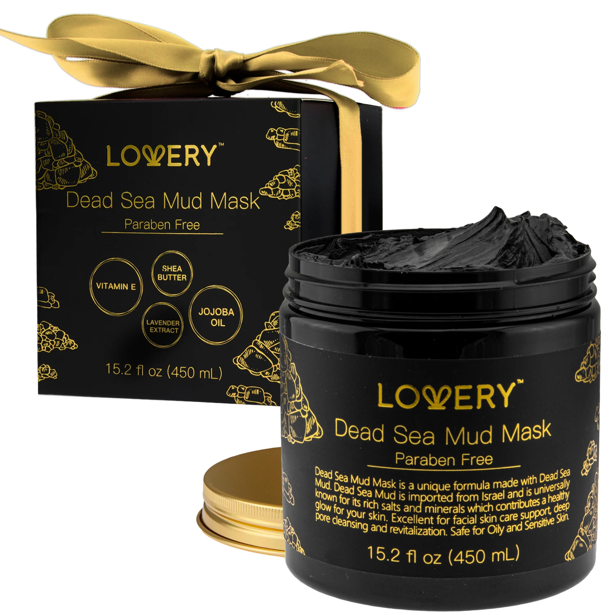 Dead Sea Mud Mask - Mineral-Rich Skin Detox - Lovery - 2-Pack