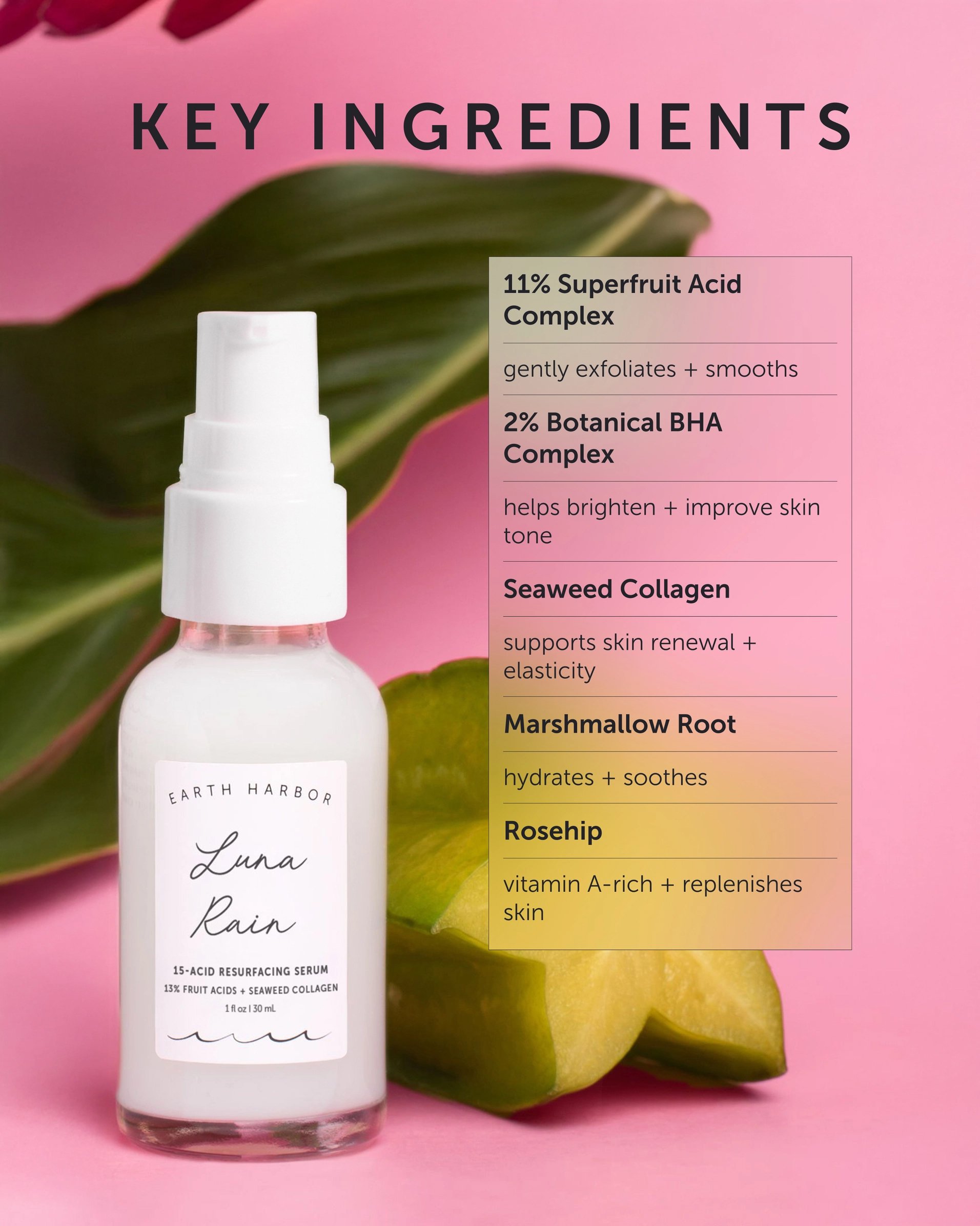 Night Serum - Botanical Skin Resurfacing - Earth Harbor - 20 ml