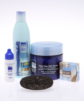 Bath Set - 24 oz. Ocean Salt Scrub - Dead Sea Spa - 5-Pc