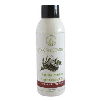 Virgin Coconut Oil - Sandalwood Scent - Volcanic Earth - 4.56 oz.