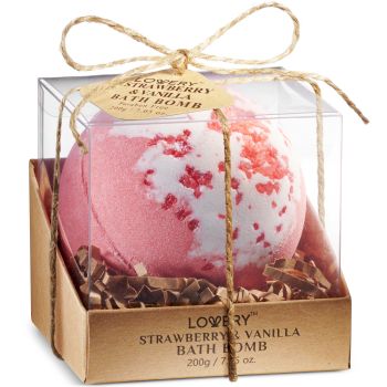 Bath Bomb - Strawberry & Vanilla - Lovery Skincare - 7.05 oz.