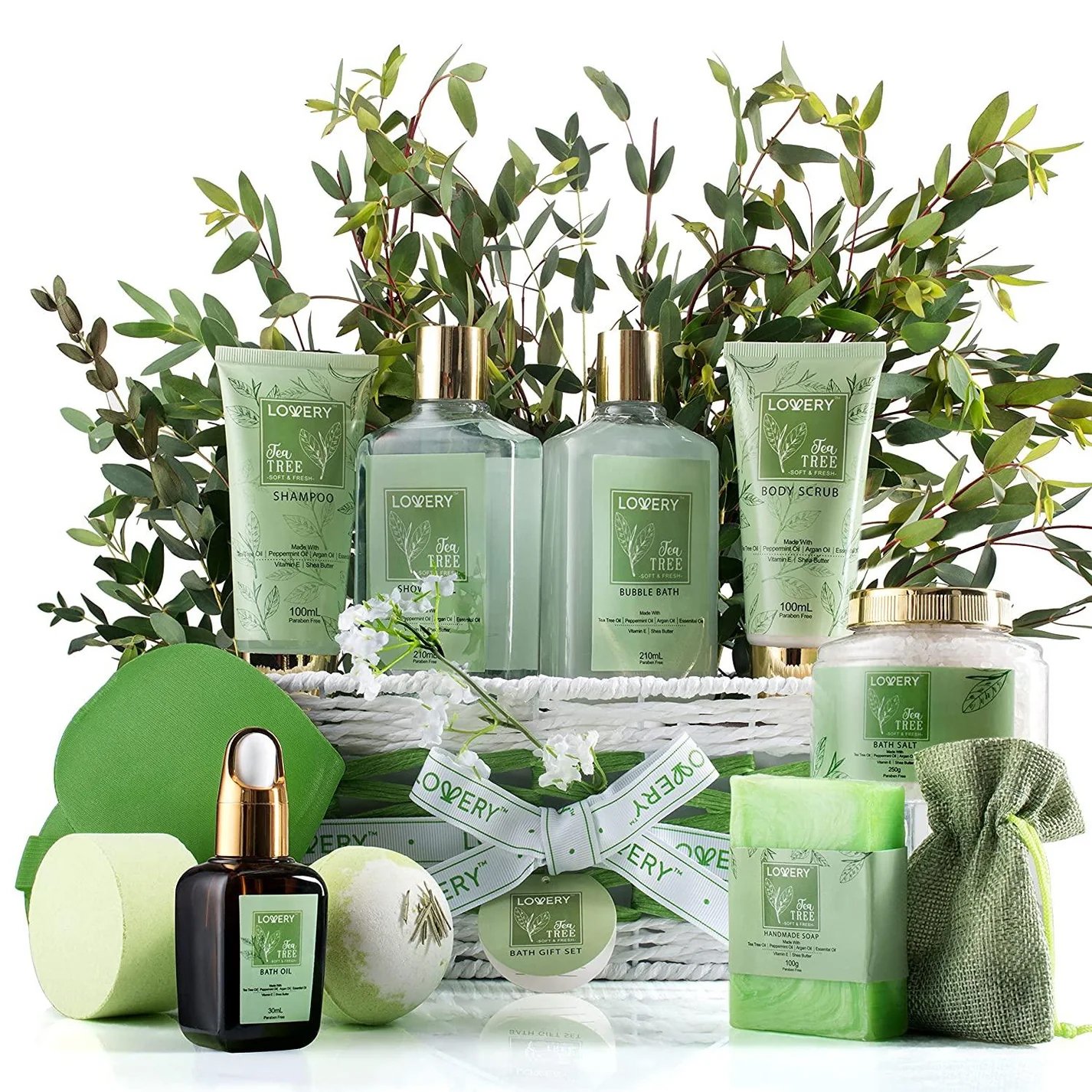 Spa Gift Set - Tea Tree Aromatherapy - Lovery Skincare - 13-PC