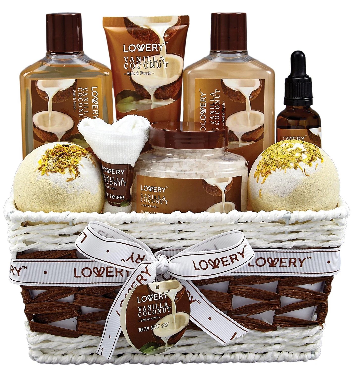 Spa Gift Set - Vanilla & Coconut - Lovery Skincare - 9-Piece