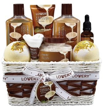 Spa Gift Set - Vanilla & Coconut - Lovery Skincare - 9-Piece