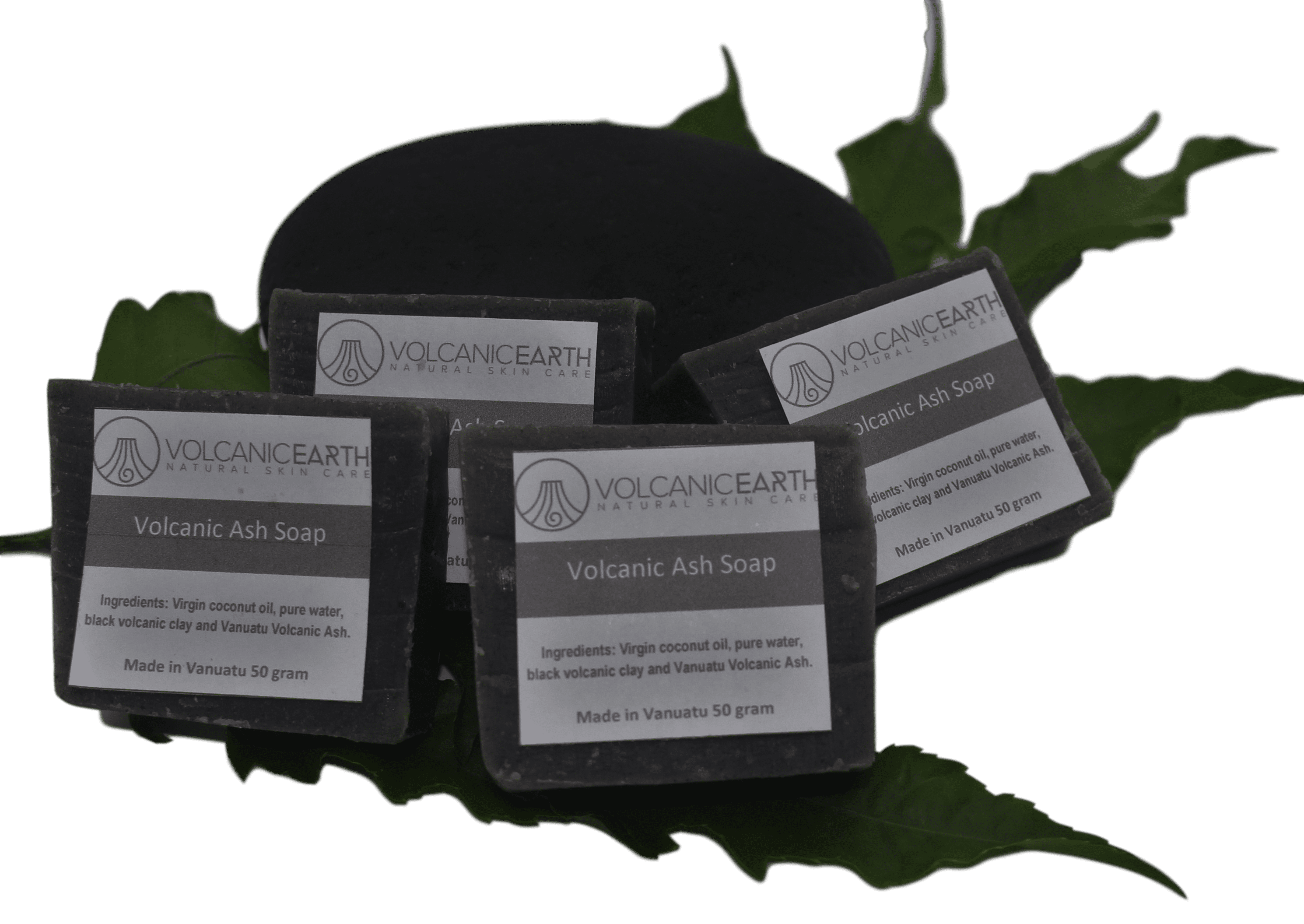 Coconut Soap - Volcanic Ash - Volcanic Earth - 4 Pack