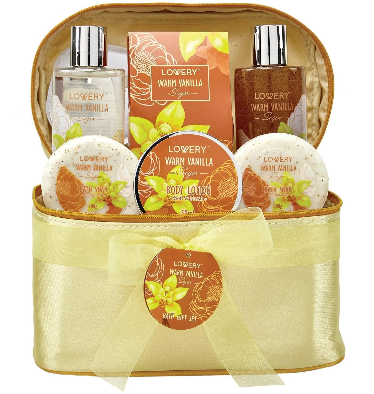 Spa Gift Set - Warm Vanilla Sugar - Lovery Skincare - 8-Piece
